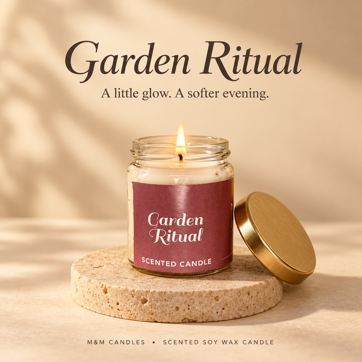 Garden Ritual Scented Soy Wax Candle by M&M Candles