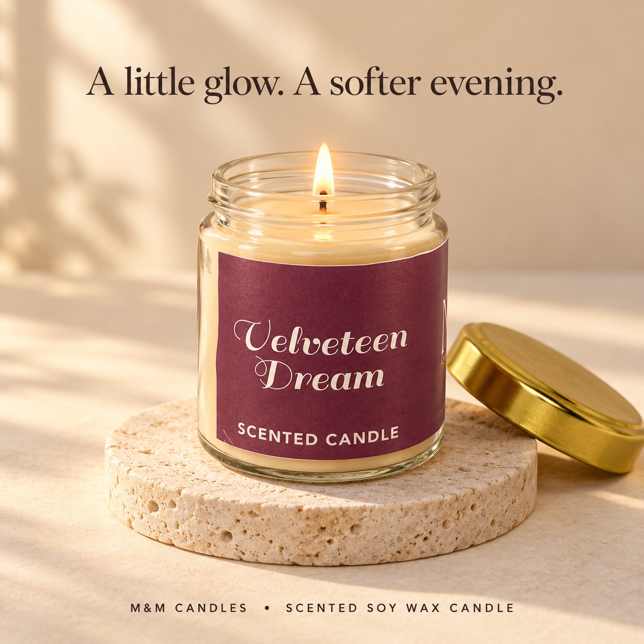 Velveteen Dreams Scented Soy Wax Candle by M&M Candles